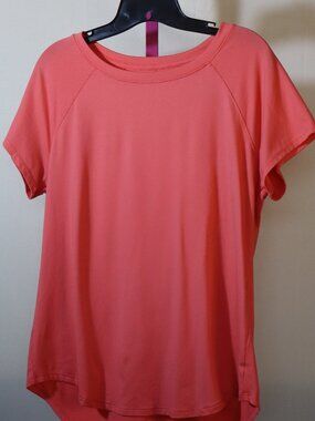All In Motion Athletic Short Sleeve Boxy T-shirt - Coral Pink - Size Large